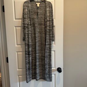 LOFT Gray Long Sleeve Sweater Dress